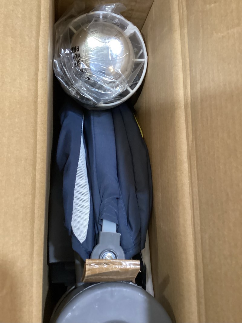 Condition photo showing New/Like New for fisher-price portable baby bassinet and play space deluxe on-the-go projection dome with lights music and canopy, cool hues navy