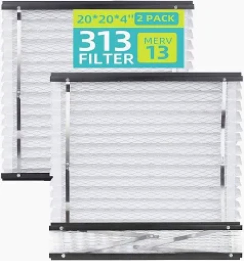 2-Pack 313 Air Filter Replacement Compatible with AprilAire Whole House Air Purifiers,Models 1310, 2