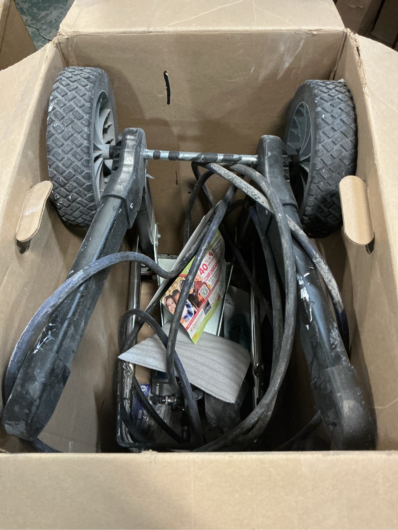 Condition photo showing As Is for graco magnum 262805 x7 cart airless paint sprayer, gray magnum x7 airless paint sprayer