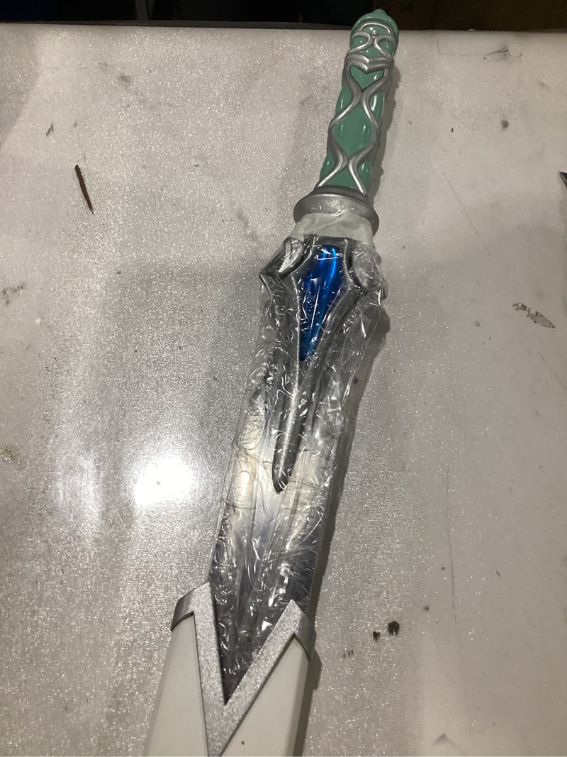 Condition photo showing New/Like New for Sword Valley SAO Red Sparkling Light Sword - Available in Two Sizes: 107cm and 120cm - Anime Style Slim Decorative Sword with Sheath - Stainless Steel Blade (Exclusive Custom Design)