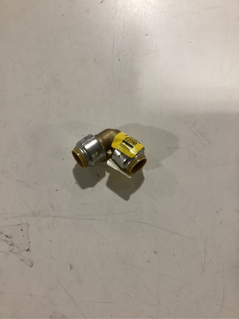 Condition photo showing As Is for LittleWell Littlewell Ae12 Brass 3/4-in Push To Connect Elbow Fitting