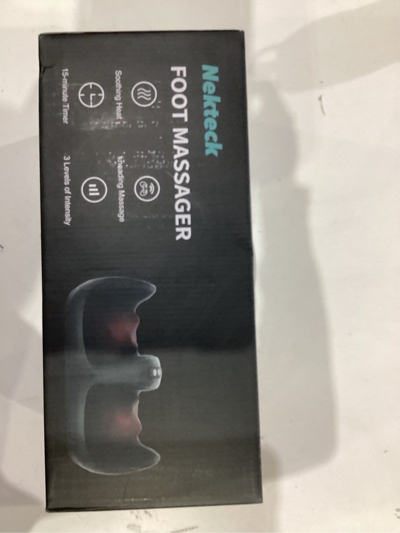 Condition photo showing New/Like New for Nekteck Foot Massager with Heat & Foot Roller, Shiatsu Calf Leg Massager for Circulation and Neuropathy Pain Relief for Feet Care Home Office Gadgets Relaxing Massage Tools Gifts for Women Men Mom Dad Standard