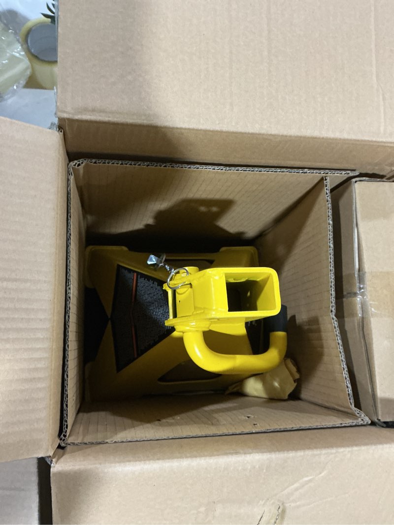 Condition photo showing Good Condition for yellow jacket jack stands 6 ton with double locking and large foot base for lifting suvs, heavy duty steel, 13000 lb capacity, 1 pair, yellow yellow 6 ton double locking and upgraded base