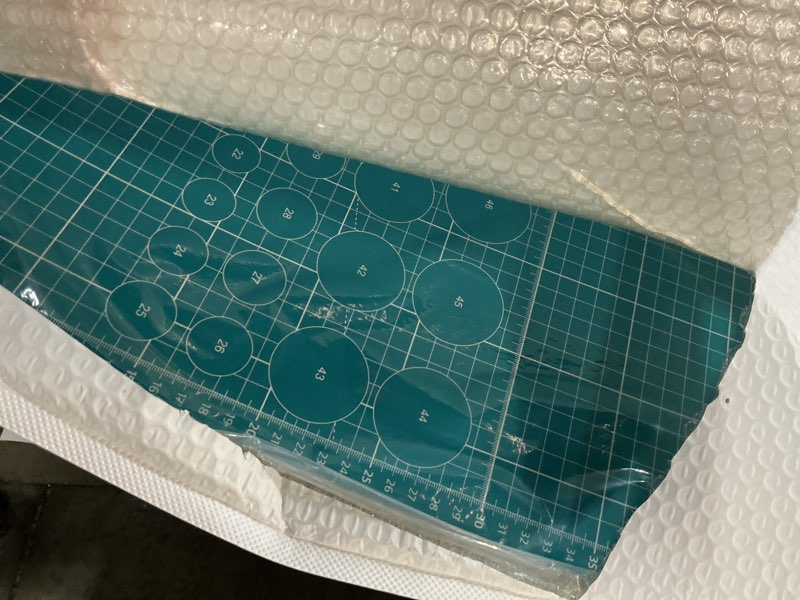 Condition photo showing New/Like New for Rotary Cutter Set - Quilting Kit incl. 45mm Fabric Cutter, 5 Replacement Blades, A1 Cutting Mat, Acrylic Quilting Ruler and Sewing Clips, Craft Knife Set, Ideal for Crafting, Sewing, Patchworking Turquoise A1 Rotary Cutter Set