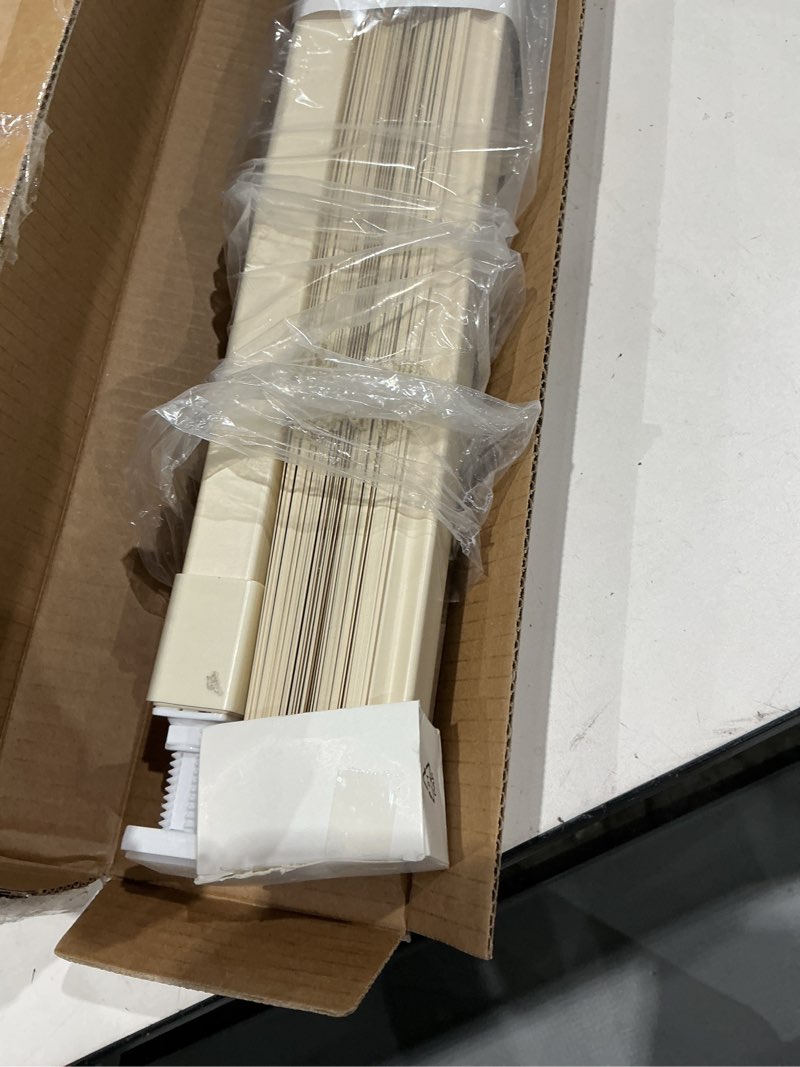 Condition photo showing Good Condition for lazblinds no tools no drill 1" vinyl mini blinds, cordless blinds for windows, light filtering horizontal window blinds & shades, 34 1/2" w x 64" h, cream cordless-cream 34 1/2" w x 64" h