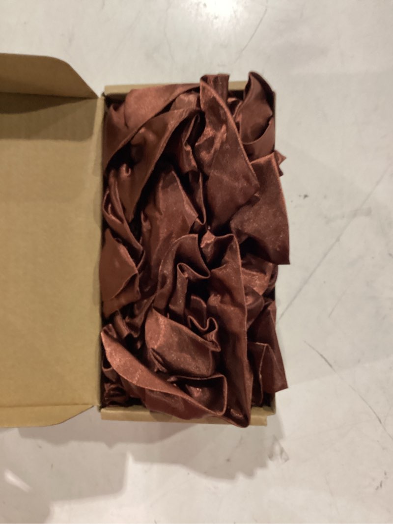 Condition photo showing New/Like New for uxcell 5.5 yards 3d pleated chiffon lace trim 2" satin ruffle ribbon pleated sewing fabric trim for headwear dress bag wedding dress home decoration, coffee 5.5 yards x 2 inch coffee