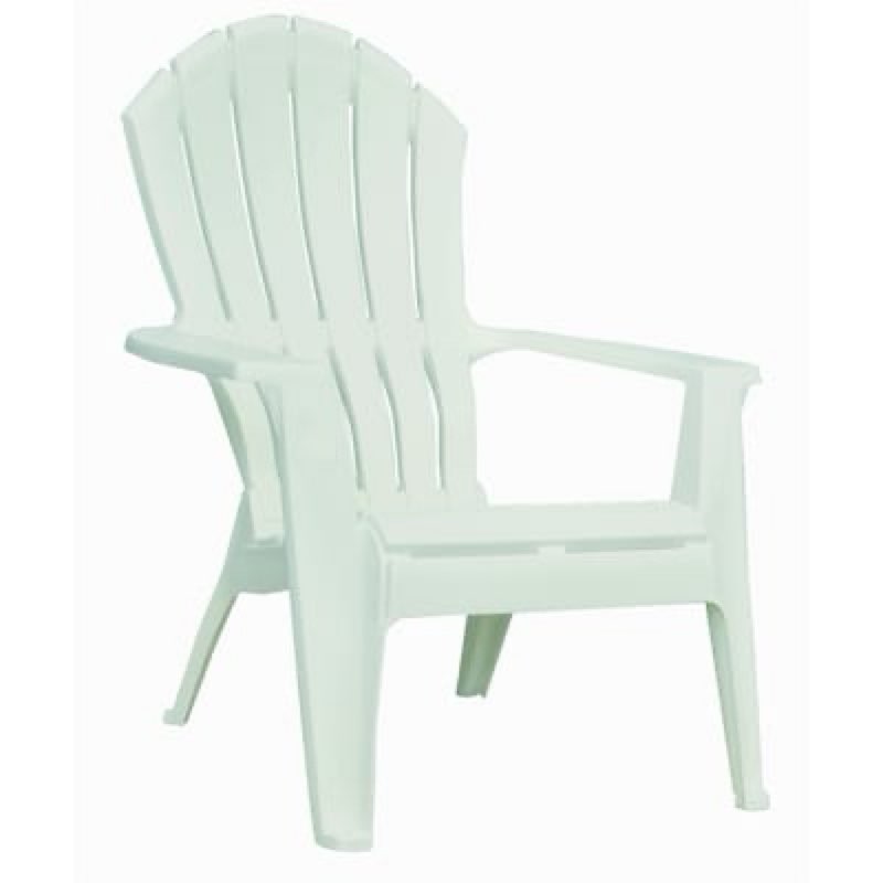 adams manufacturing stackable white resin frame stationary adirondack chair with slat seat