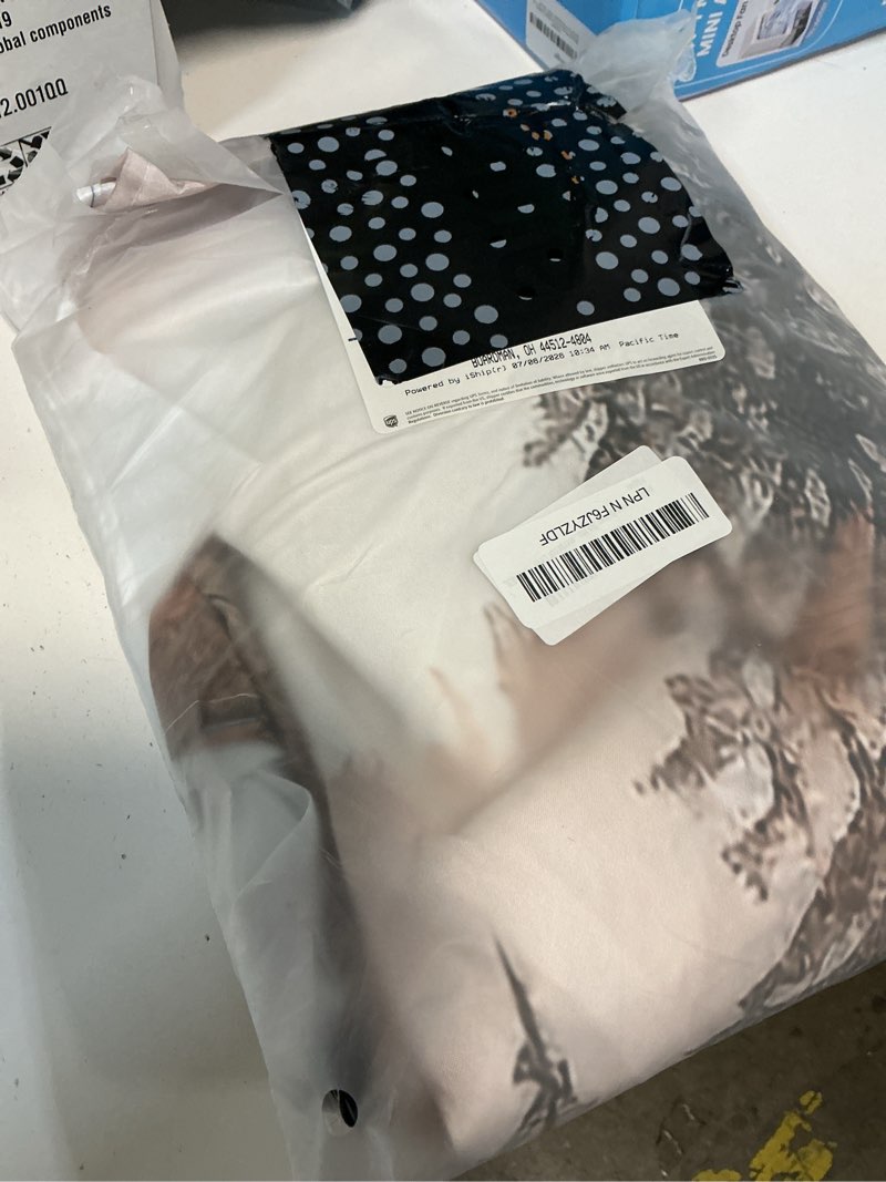 Condition photo showing Good Condition for awert forest brown no hook shower curtain with snap in liner misty mountain double layer shower curtain for bathroom fabric waterproof liner 71 wx83l 71"w x 83"l (pack of 1) brown
