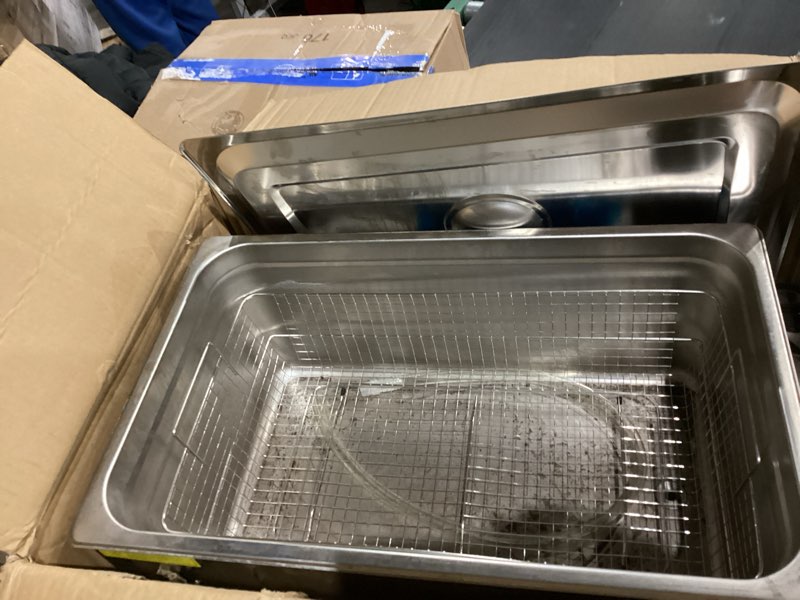 Condition photo showing As Is for 30L Ultrasonic Cleaning Machine with Digital Timer & Heater, Stainless Steel Sonic Parts Cleaner for Carburetor, Auto Tools Cleaning.