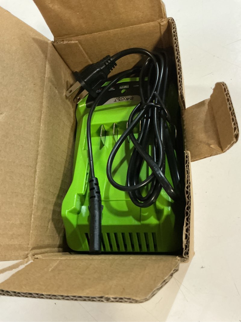 Condition photo showing Good Condition for powilling 24v caf806 battery charger replacement for greenworks 24v battery, compatible with greenworks 24 volt battery bag708 bag709 and bissell cleanview xr pet stick vacuum cleaner