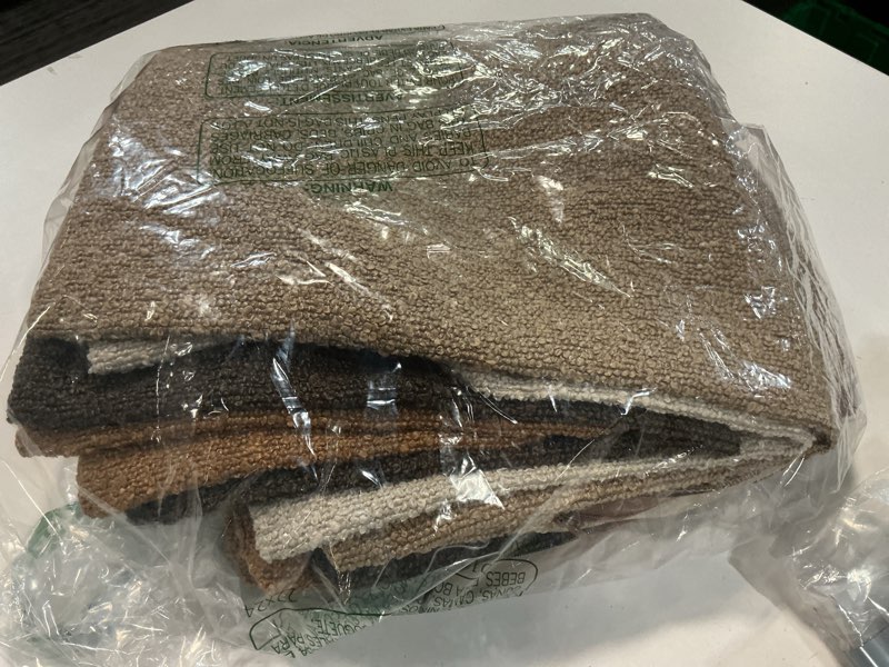 Condition photo showing New/Like New for MIULEE Pack of 4 Decorative Textured Boucle Throw Pillow Covers 22x22 Inch Neutral Brown Accent Euro Sham Pillow Cases Couch Cushion Covers Modern Farmhouse Boho Chair Sofa Bed Room Home Decor 22" x 22" (Pack of 4) Neutral Brown