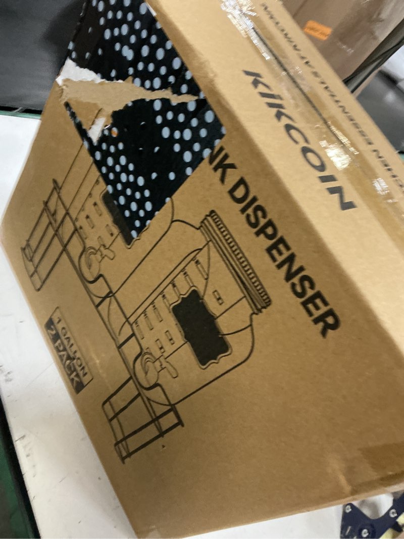 Condition photo showing New/Like New for kikcoin 1 gallon glass drink dispensers for parties, 2 pack leakproof beverage dispenser with stand & 18/10 stainless steel spigot & filter -for lemonade, juice, sun tea, punch- all dishwasher safe