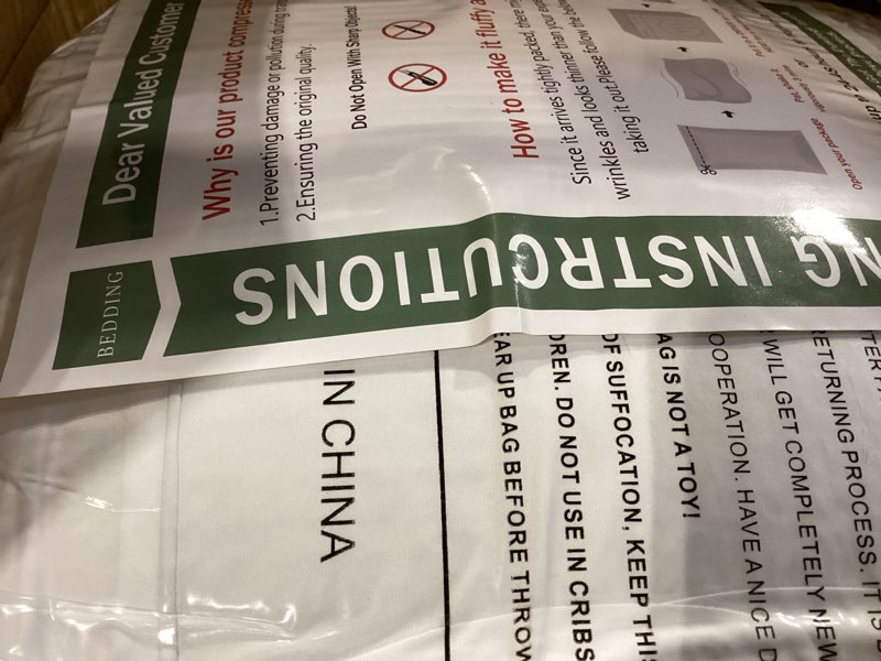 Condition photo showing Good Condition for Mattress Topper King for Back Pain, Extra Thick Mattress Pad Cover, Plush Pillow Top, Deep Elastic Pocket, White King White