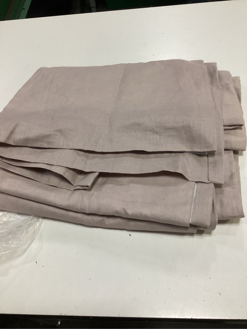 Condition photo showing As Is for quince european linen blackout 48x96 curtain vintage blush