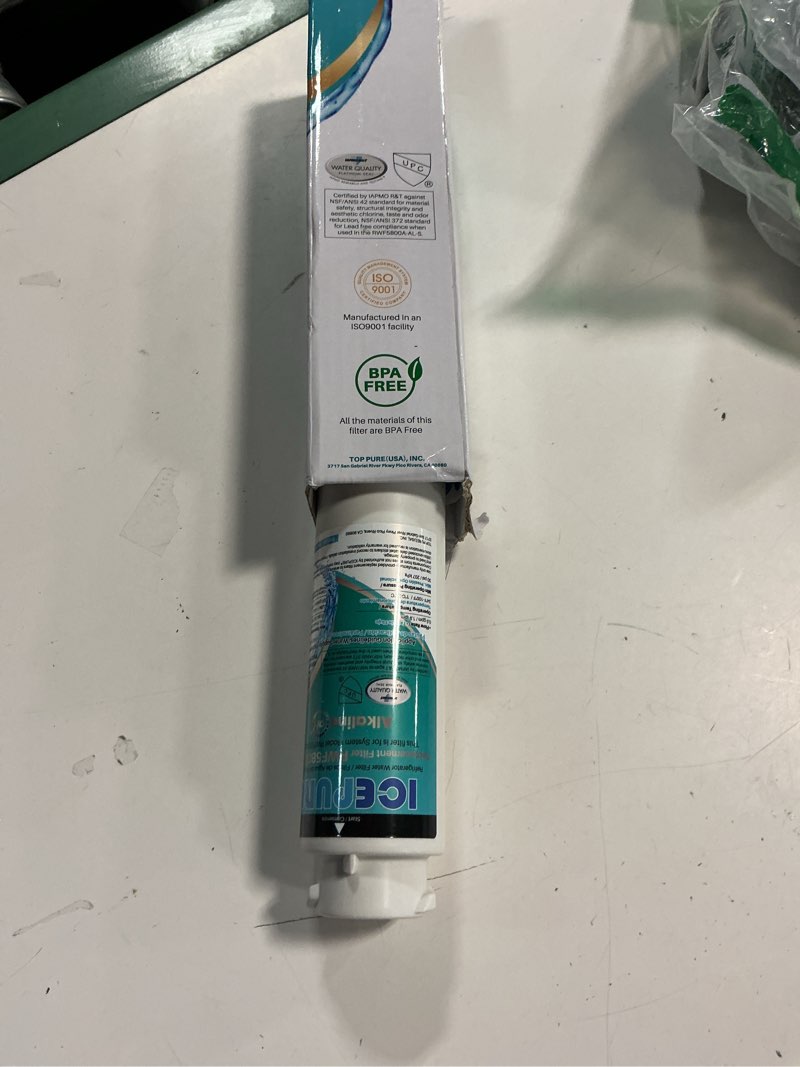 Condition photo showing As Is for icepure rwf5800a refrigerator water filter and air filter replacement for frigidaire eptwfu01, ewf02, pure source ultra ii, puresource ultra 2, scwftcto, gp006 eptwfuo1 mr022 jo22 bo022 th-01, 2 combo
