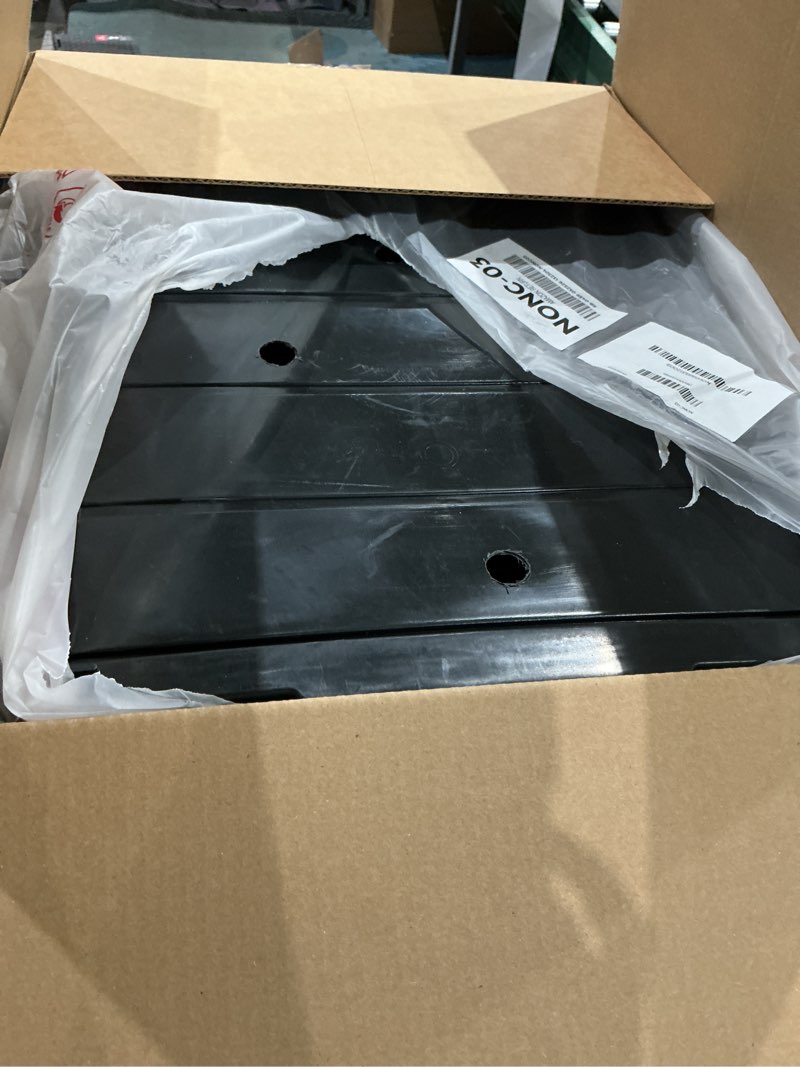 Condition photo showing As Is for doublefill 1 pack fountain basin, water feature basin kit suitable for vases, statues or bubbling rocks. provides support up to 220 pounds. deeper design provides 18 gallons of water capacity