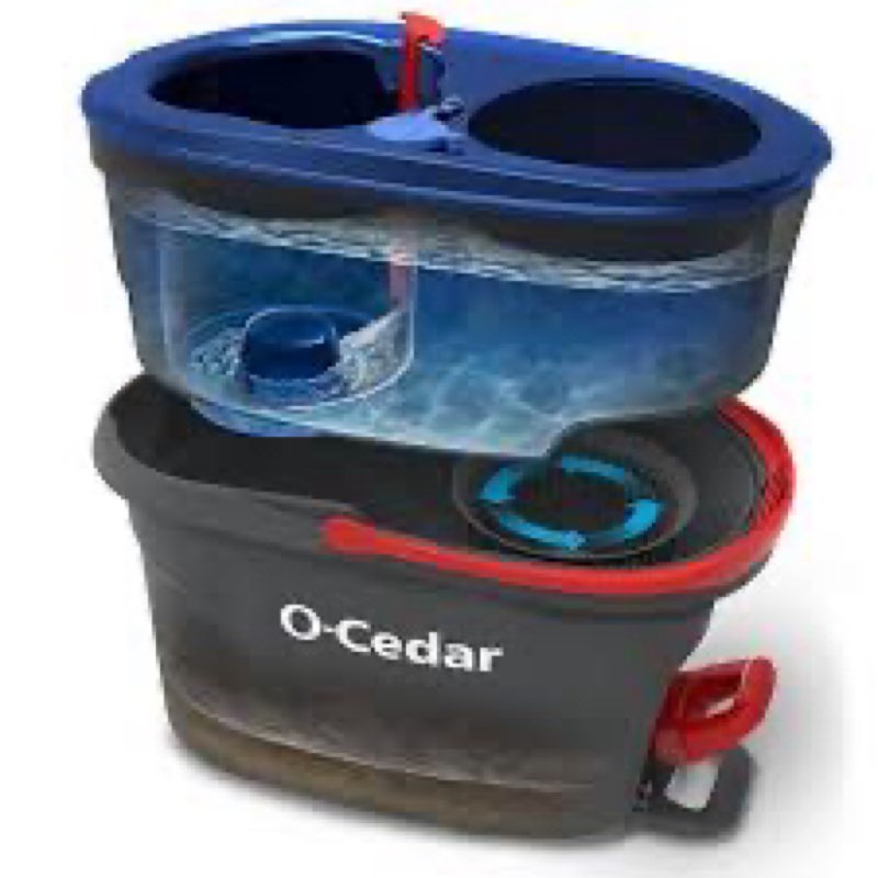 O-Cedar EasyWring RinseClean Microfiber Spin Mop & Bucket Floor Cleaning System with 1 Extra Refill with Citrus Pac (Variety Pack)