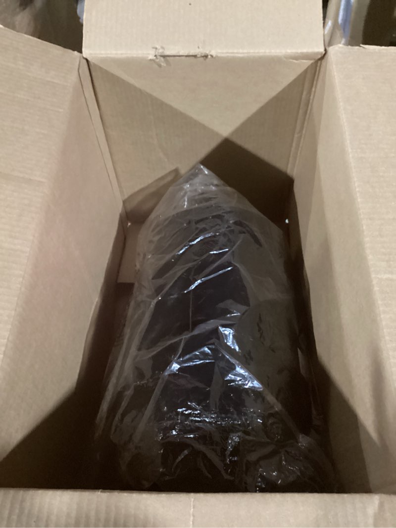 Condition photo showing Good Condition for mDesign Stainless Steel Round Metal Trash Can, Small 4 Gallon Wastebasket, Garbage Basket Bin for Bathroom, Bedroom, Kitchen, or Home Office, Holds Waste and Recycle, Mirri Collection, Matte Black Matte Black 4 Gallon (Pack of 1)