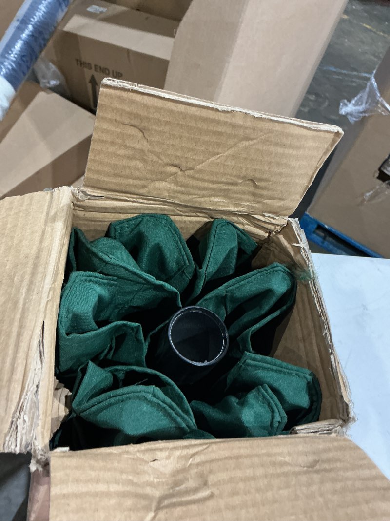 Condition photo showing Good Condition for blissun 9' outdoor patio umbrella, outdoor table umbrella, yard umbrella, market umbrella with 8 sturdy ribs, push button tilt and crank dark green