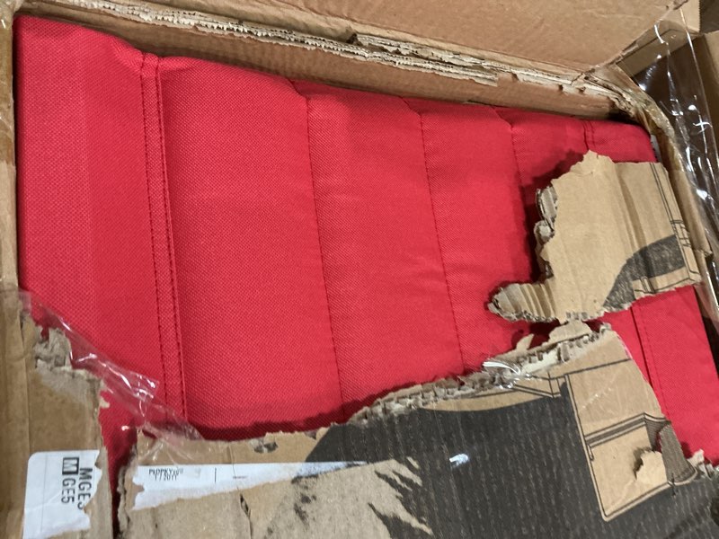 Condition photo showing Good Condition for vivohome 2 pack stadium seats with back support and cushion, portable bleacher chair with cup holder and shoulder strap red red 2