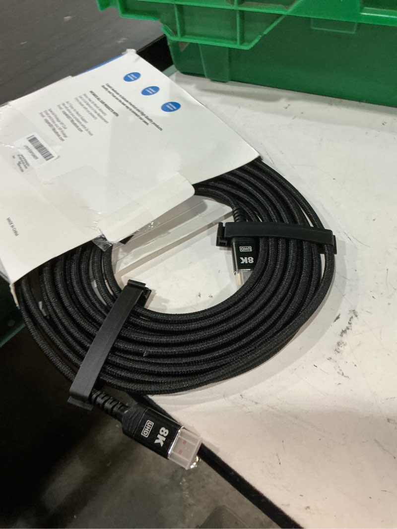 Condition photo showing Good Condition for capshi 8k 4k displayport cable 1.4, 20ft dp cord (vesa certified, 8k@60hz, 4k@144hz, 2k@240hz/165hz), 32.4gbps high speed display port cable for gaming monitor, hdr/freesync/g-sync, braided, black 20 feet black