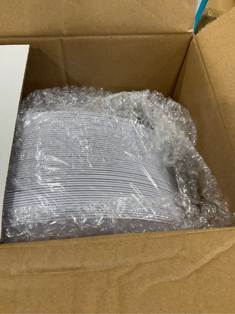 Condition photo showing Good Condition for kire 100pcs disposable plates - white with gold rim plastic plates - includes 50pieces 10.25inch dinner and 50pieces 7.5inch dessert/salad plate for wedding/spring party/graduation gold 100 pcs
