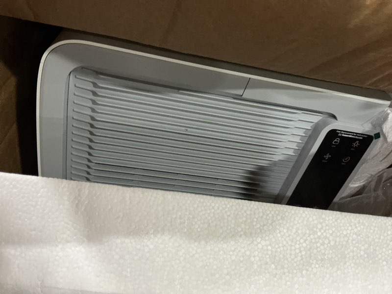 Condition photo showing Good Condition for 50 pint/day compressor dehumidifier, aeocky 3500sq.ft for basement, home, bedroom, bathroom, with drain hose, intelligent humidistat, quiet ivory