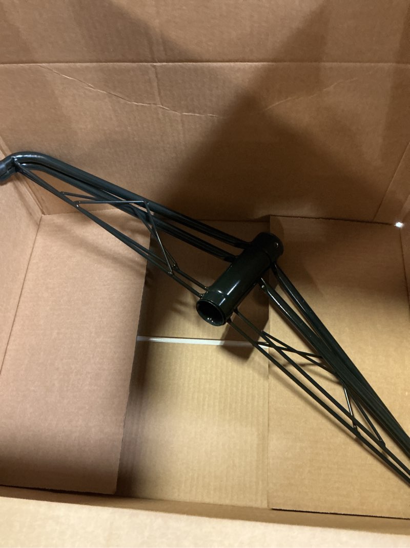 Condition photo showing As Is for Maylai 27.6 inch Large Christmas Tree Stand for Artificial Trees, Folding Christmas Tree Base for 3 Ft to 9 Ft Artificial Trees, Fits 0.5-1.25 Inch Tree Pole,(Green)