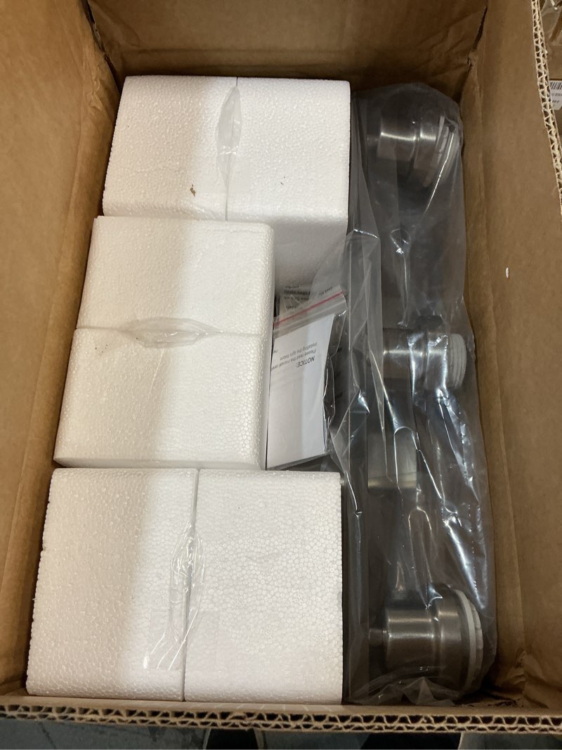 Condition photo showing Good Condition for ascher bathroom light fixtures, 3-light vanity light over mirror, brushed nickel wall sconces with milky white frosted glass shades, wall lamp for living room bedroom, e26 base(bulbs not included) brushed nickel 3-light
