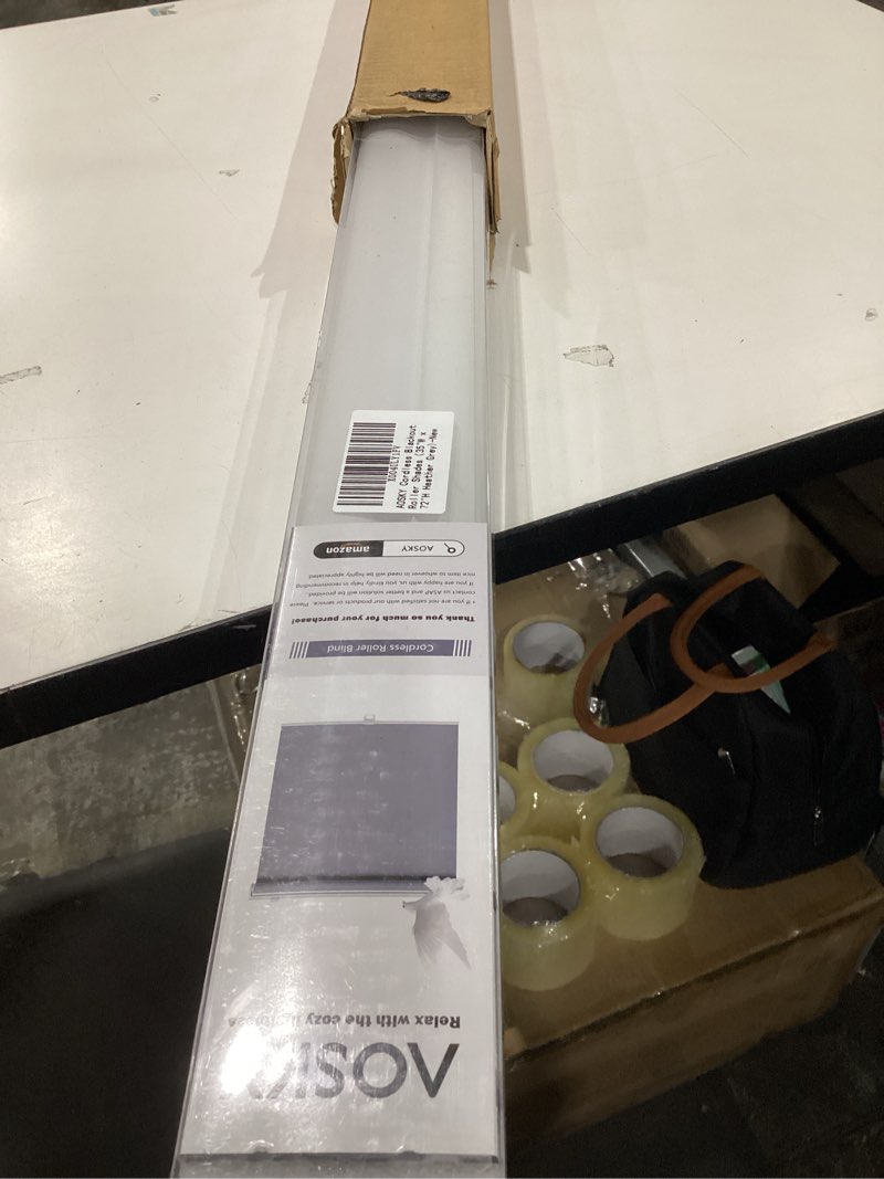 Condition photo showing New/Like New for Cordless Roller Shades Blackout Blinds for Windows Room Darkening Rolled Up Shades with Spring Syste