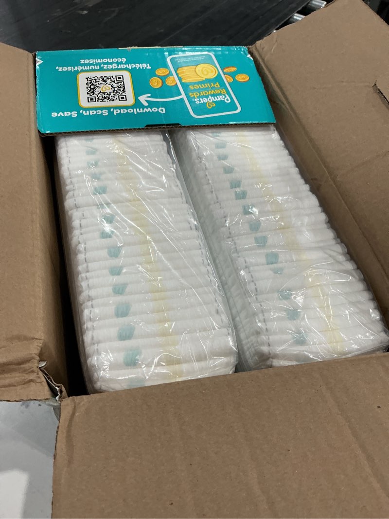 Condition photo showing New/Like New for pampers swaddlers diapers, size 6 (23-44 lbs), 84 count, hypoallergenic, absorbent, keeps baby dry and comfortable, skin safe disposable baby diaper size 6 84
