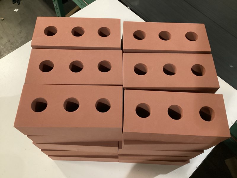 Condition photo showing Good Condition for deekin foam brick building blocks for kids thick blocks foam large fake brick construction toy for stacking construction, 8 x 4 x 2.4 in(30 pcs,circle holes) 30 circle holes