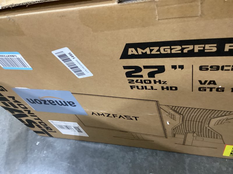 Condition photo showing New/Like New for Amzfast 27 Inch 240Hz Gaming Monitor, FHD Fast VA Panel 4000:1 Contrast Computer Monitor with Speakers, HDMI DP Ports 125% sRGB VESA Support for Gmaing Office (One DP Cable Included, AMZG27F5 Pro) 27 Inch Gaming Fast VA Display FHD/240Hz/4000:1
