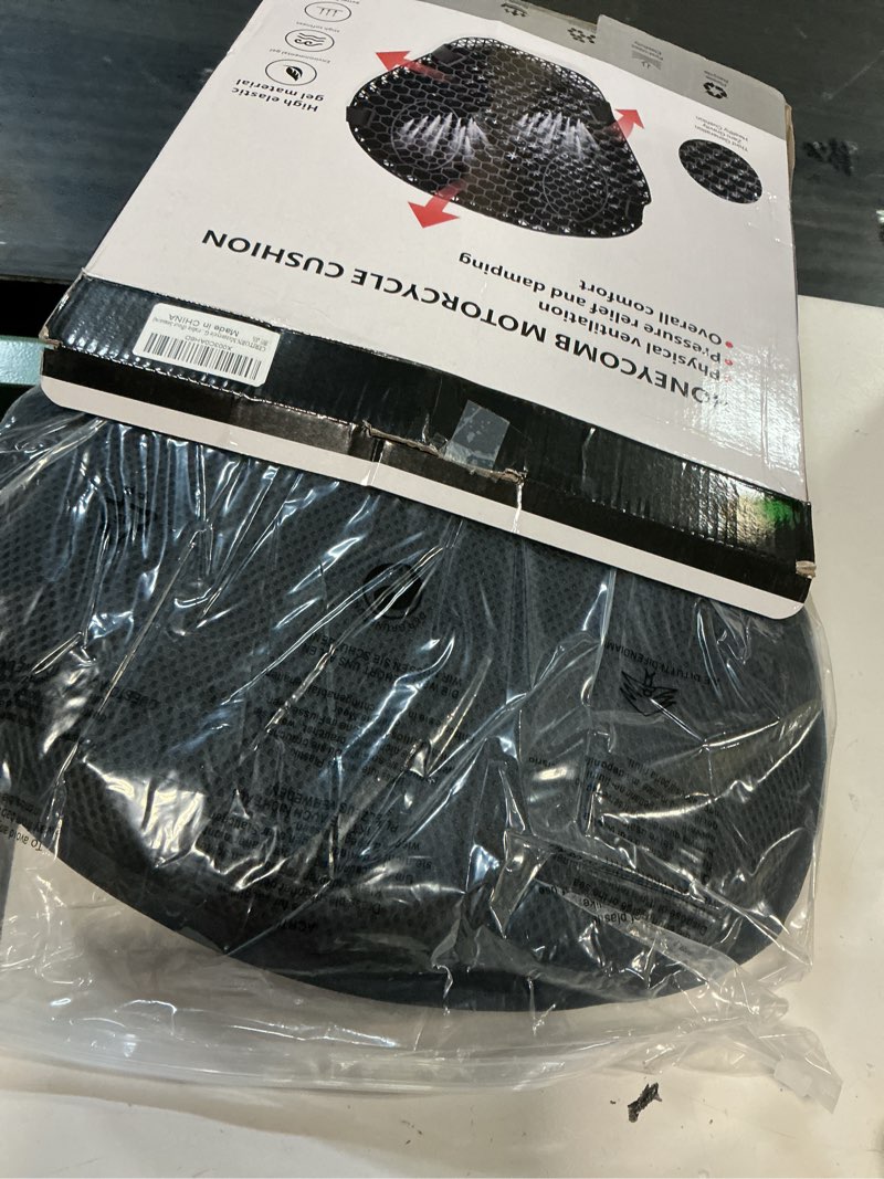 Condition photo showing Good Condition for motorcycle gel seat cushion, 3d honeycomb shock-absorbing, hollow and breathable, hel material is compressive, non-breaking, non-hardening, soft and comfortable (four seasons)