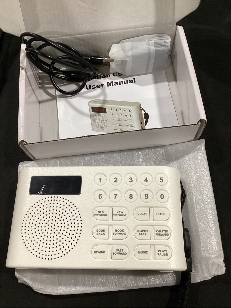 Condition photo showing Good Condition for kjv audio bible player for seniors – large one-touch buttons, 26h playtime, easy-to-use audio bibles for seniors, portable electronic talking bible with complete king james version(white)