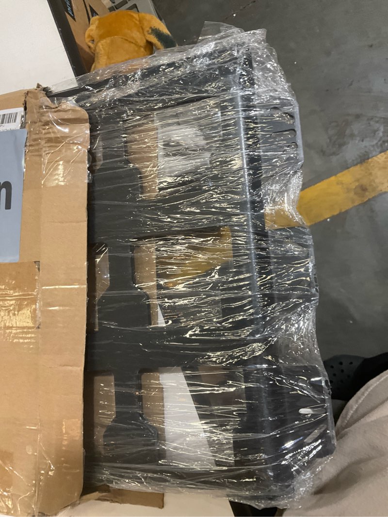 Condition photo showing As Is for mounting plate compatible with milwaukee packout, 100 lbs, metal with powder coat, for tool storage and organization system (full plate-black-2)