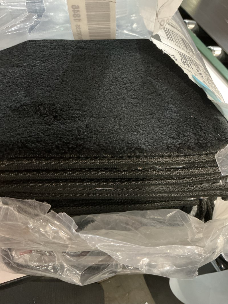 Condition photo showing Good Condition for pure era carpet stair treads ultra plush 9.5" x 30"soft bullnose indoor stair protectors pet-friendly non-slip skid resistant tape free washable reusable(14 pieces,black) black 14 pieces with bullnose