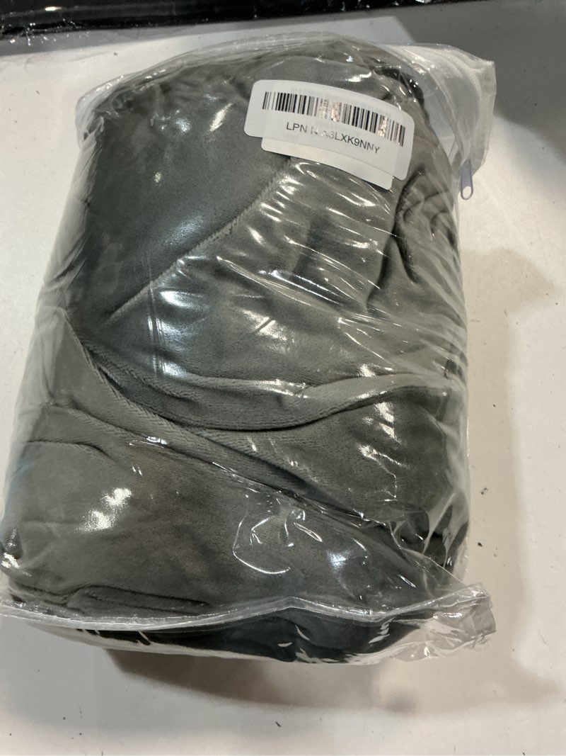 Condition photo showing Good Condition for MAXIJIN Velvet Ottoman Cover Rectangular Stretch Square Ottoman Covers Slipcover Rectangle Washable Foot Stool Cover Thick Storage Protector with Elastic Bottom (Ottoman X-Large, Light Grey) X-Large Light Grey