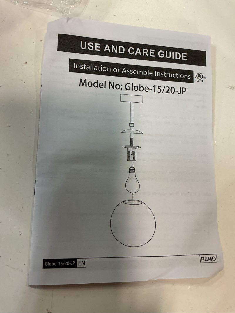 Condition photo showing Good Condition for 10 inch globe pendant light black mid century pendant light contemporary globe pendant lights clear glass pendant lights adjustable hanging light fixture clear glass with black finish for dining room clear & black 10 inch