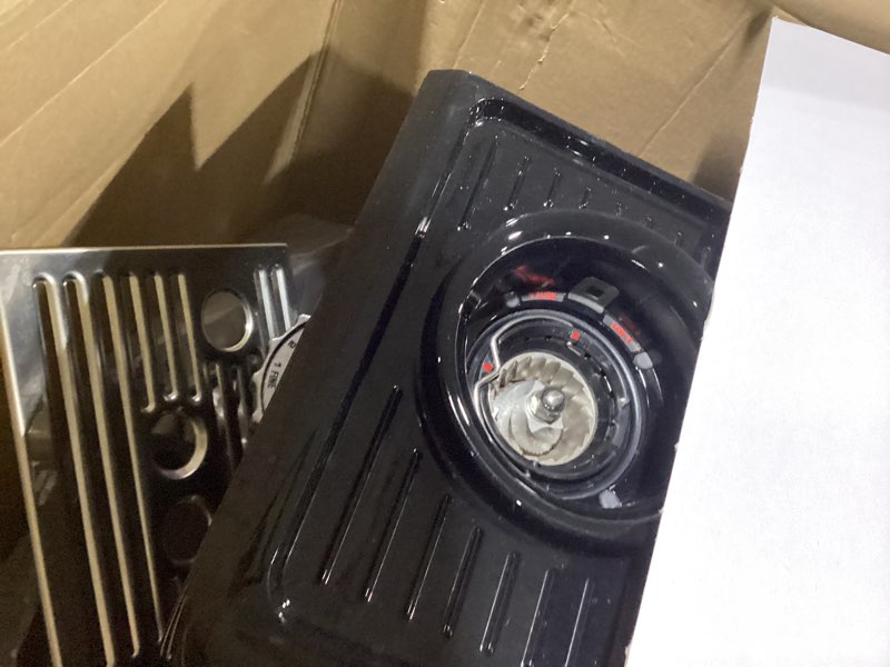 Condition photo showing As Is for breville barista express espresso machine bes870bsxl, black sesame