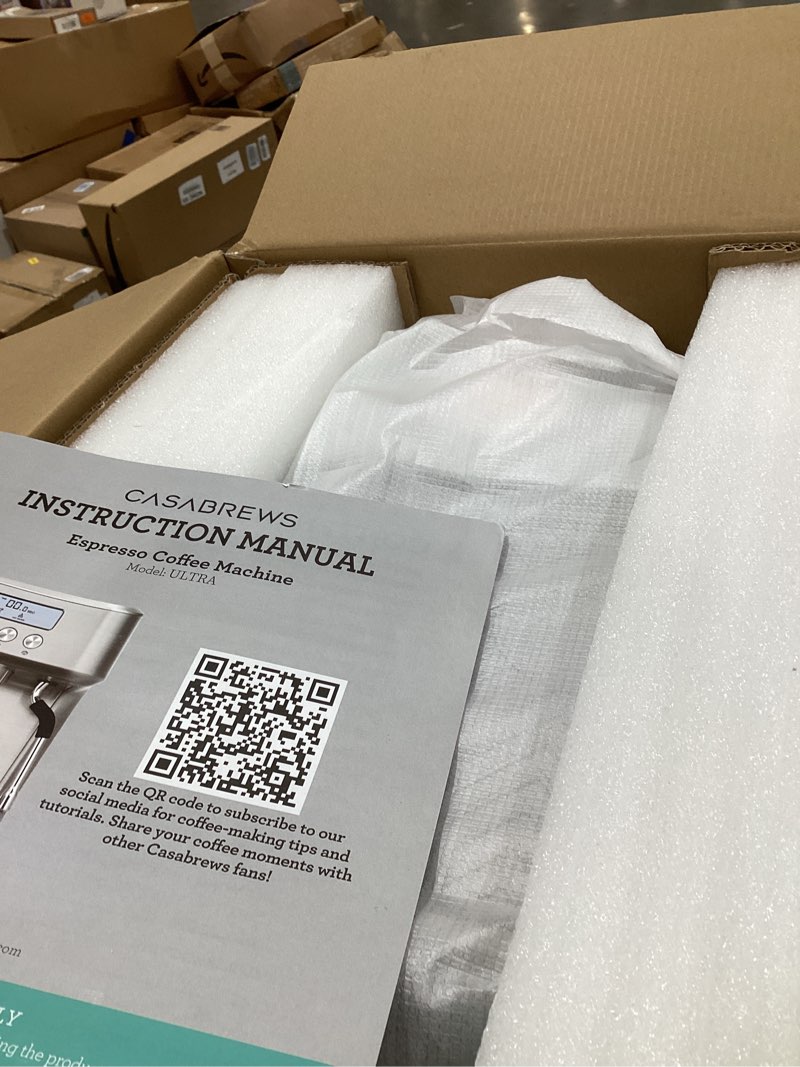 Condition photo showing Good Condition for CASABREWS Ultra Espresso Machine with LCD Display, Espresso Maker with Powerful Milk Frother, Customizable Brewing Temperature, Provides Barista-Level Lattes and Cappuccinos, Gift for Men & Women