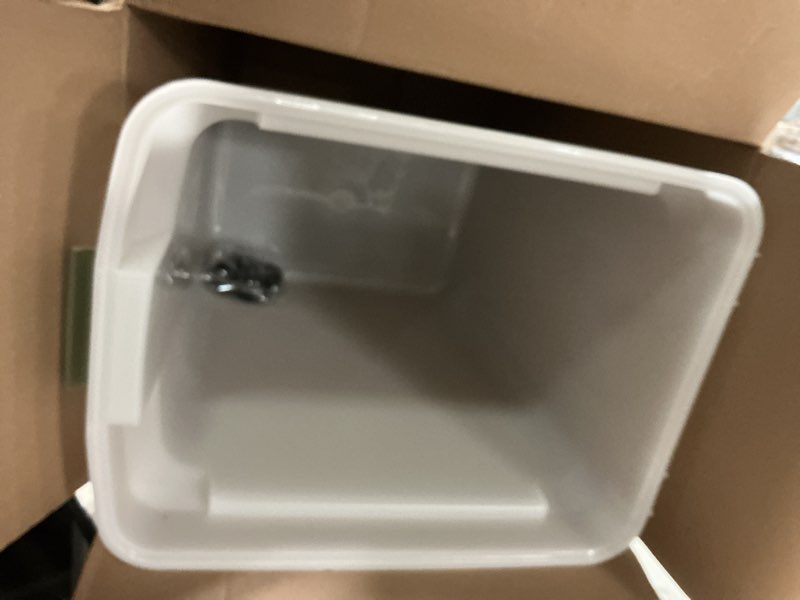 Condition photo showing Good Condition for (incomplete )iris usa dog food storage container 58 lbs, attachable wheels, for dog cat birds and other pets, food storage bin, keep fresh, easy mobility, bpa free - made in the usa, almond/pearl 58 lbs almond/pearl