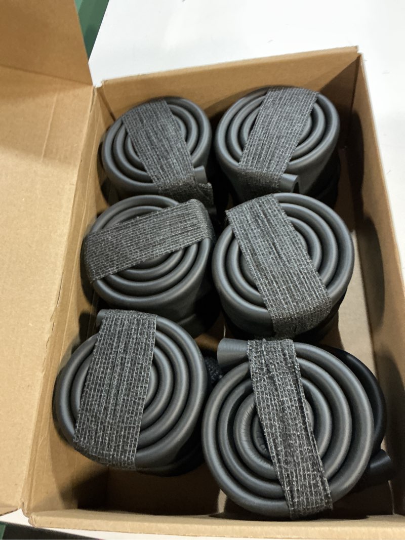 Condition photo showing Good Condition for 12pcs trampoline pole covers, 1.1 inch diameter rubber trampoline pole sleeves replacement, 35.4'' length black waterproof materials protective tube for outdoor safety protection 1.1" id black