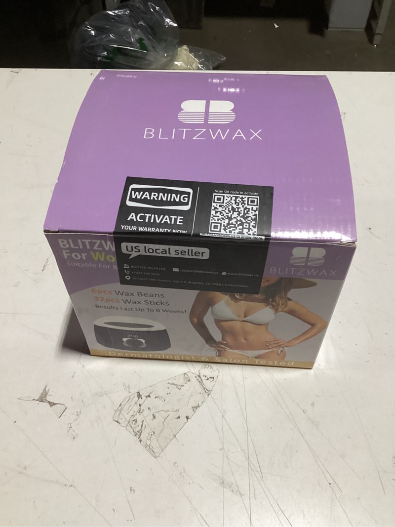Condition photo showing item condition for BLITZWAX Brazilian and Bikini Waxing Kit for Women, Hard Wax Warmer for Face, Legs and Body, At Home Hair Removal Kit, Beginner Friendly, Quick Heating, Pink and Blue Gradient Color Pink-Blue