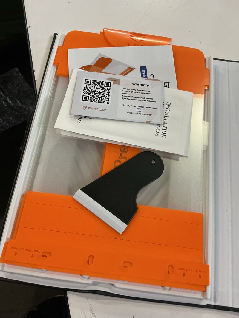 Condition photo showing Good Condition for ez-glaz-2 pack for ipad pro 11 inch screen protector m5/m4 (2025/2024), military-grade shatterproof, 9h+ tempered glass with installation box, anti-scratch, apple pencil compatible, hd clarity, bubble free hd clear ipad pro 11-in. m5/m4 (2025/2024)