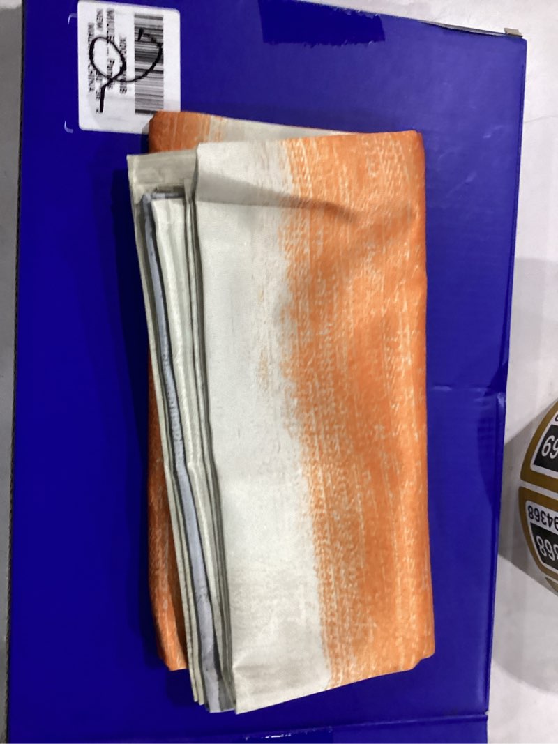 Condition photo showing Good Condition for beige orange painting kitchen curtains 36 inch length grey gray window short tier curtains over sink set of 2, contemporary abstract small kitchen decor 34x36 inch 34"w x 36"l (pack of 2) abstract orange