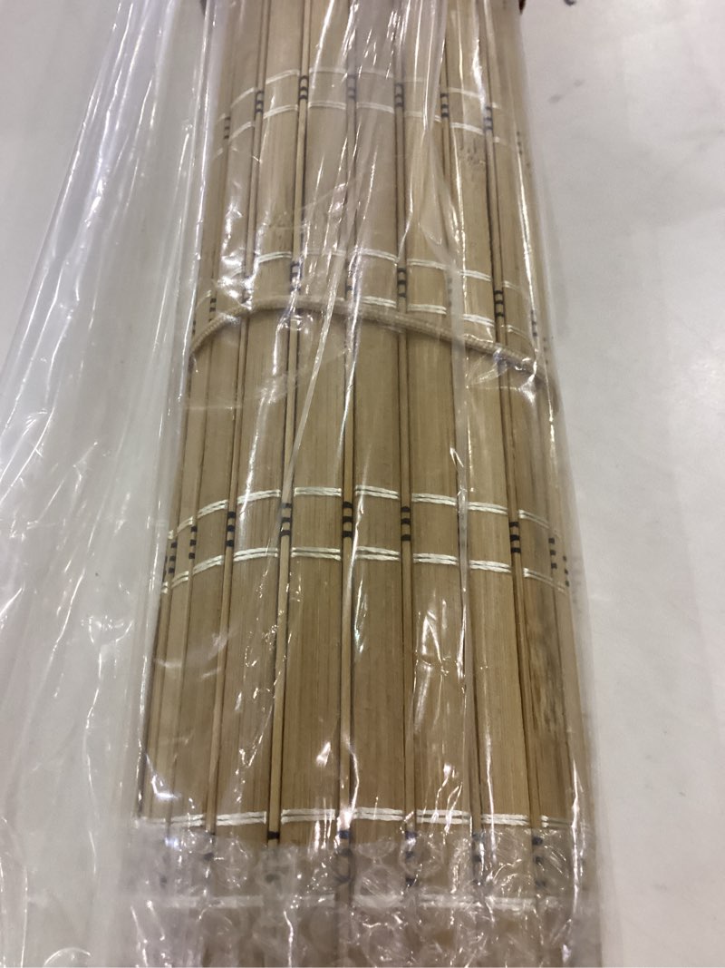 Condition photo showing New/Like New for Paramondo Outdoor Roller Shades for Patio, Exterior Waterproof Reed Roller Blinds, Outdoor Bamboo Shades for Patio, Roll Up Screen for Porch, Pergola, Balcony, Gazebo, 28" W x 48" L, Brown206 Bamboo - Brown206 28'' W x 48'' L