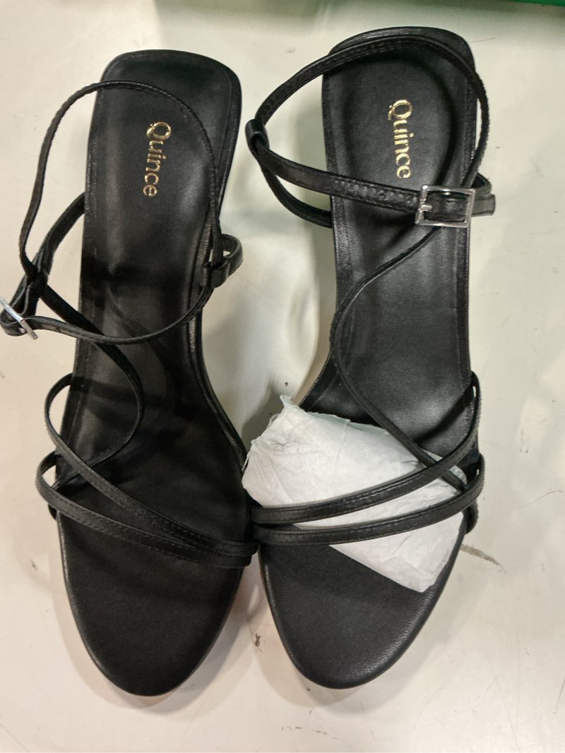 Condition photo showing Good Condition for italian leather 70mm strappy heel size 7