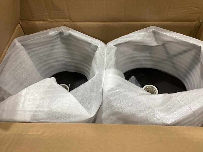 Condition photo showing New/Like New for xsdetu 2 pack flush mount ceiling light, 1-light black light fixtures ceiling mount, small flush mount lamp with hexagonal metal cage, farmhouse chandeliers for hallway kitchen sink entryway foyer black metal 1-light