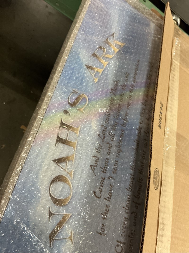 Condition photo showing Good Condition for Stupell Industries Noah's Ark Traditional Animal Illustration Faith Based Text